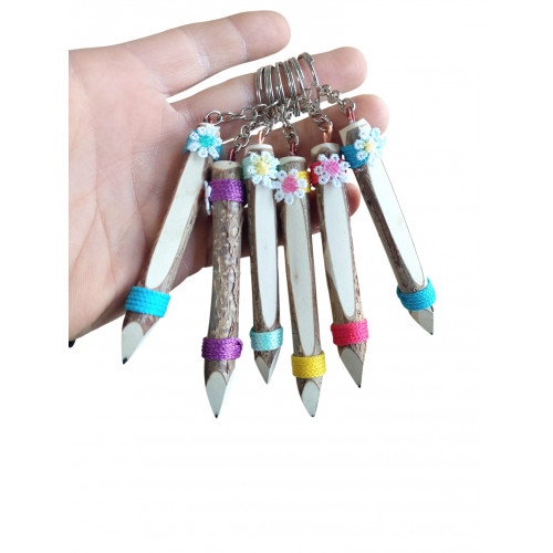 Ağaç / Odun Kurşun Kalem Anahtarlık