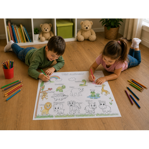 İngilizce Boyama Poster Seti - Coloring Posters - 20 adet İngilizce Boyama Poster Seti - Coloring Posters - 20 adet