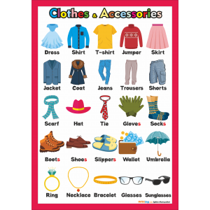 Clothes - İngilizce Elbiseler Poster Clothes - İngilizce Elbiseler Poster