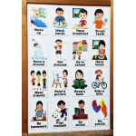 My Daily Activities - Günlük Aktivitelerim Manyetik İngilizce Kelime Kartları / Flashcards