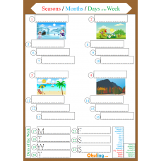 Days,Months,Seasons - Günler,Aylar, Mevsimler Yaz Sil