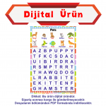 Dijital Ürün - Wordsearch - İngilizce Kelime Avı