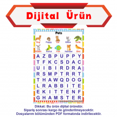 Dijital Ürün - Wordsearch - İngilizce Kelime Avı