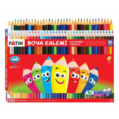 Fatih Kuru Boya Kalemi - Tam Boy - 36 Renk