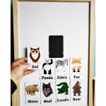 Animals - Hayvanlar Manyetik ingilizce Kelime Kartları / Flashcards