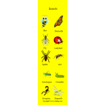 Insects Bookmark - Böcekler Kitap Ayracı