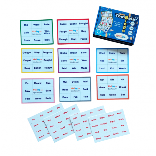 Bingo - İngilizce Tombala - Irregular Verbs - Düzensiz Fiiller