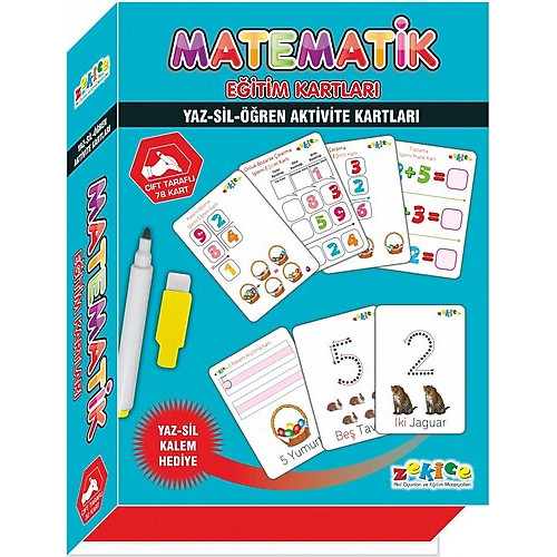 Yaz- Sil - Öğren Matematik Eğitim Kartları