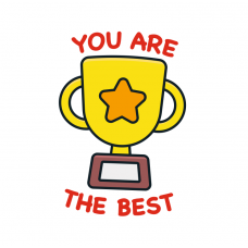 You Are The Best İngilizce Motivasyon Etiketi