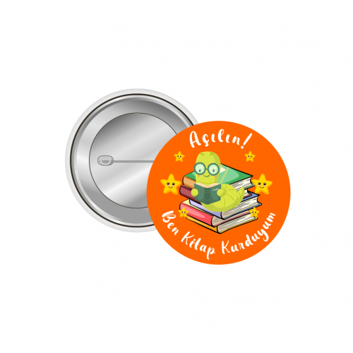 Ben Kitap Kurduyum Rozet - 44 mm Ben Kitap Kurduyum Rozet - 44 mm