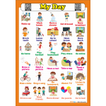 My Day - İngilizce Günlük Aktiviteler Poster
