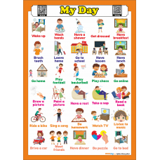 My Day - İngilizce Günlük Aktiviteler Poster
