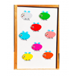 Renkli Sinek Avı Oyunu Manyetik Kartları