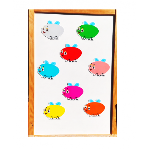 Renkli Sinek Avı Oyunu Manyetik Kartları