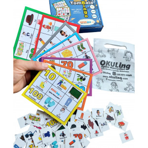 Bingo - İngilizce Tombala - Sayılar - Meslekler - Okul - Elbiseler - Yiyecekler