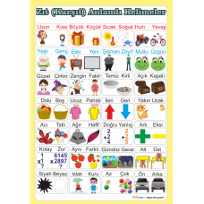 Zıt ( Karşıt ) Anlamlı Kelimeler Poster