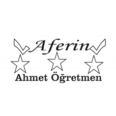 Öğretmen Kaşesi - Aferin Model 3 - (İsme Özel)