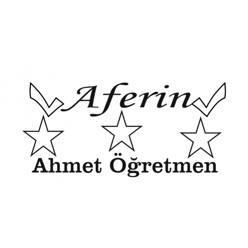 Öğretmen Kaşesi - Aferin Model 3 - (İsme Özel)