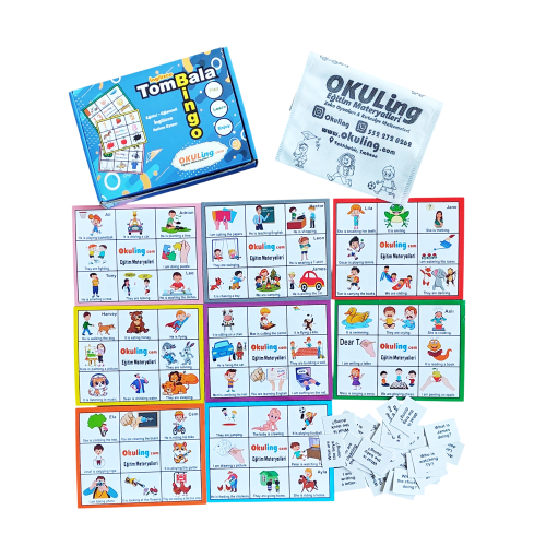 Bingo - İngilizce Tombala - Present Continuous Tense - Şimdiki Zaman