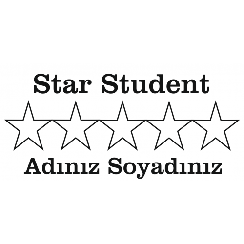 İngilizce Öğretmeni Kaşesi - Star Student (İsme Özel)