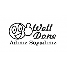 İngilizce Öğretmeni Kaşesi - Well Done Model 1 (İsme Özel)