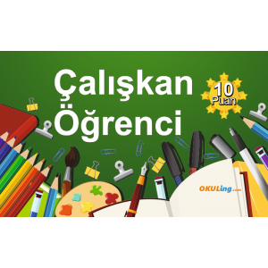 Öğrenci Motivasyon Kartı - Çalışkan Öğrenci