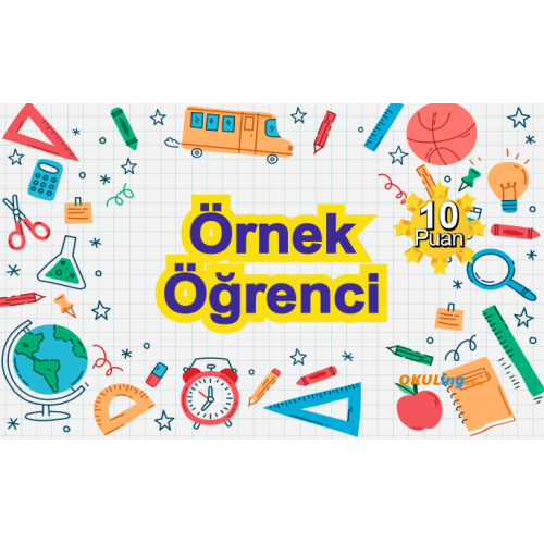 Öğrenci Motivasyon Kartı - Örnek Öğrenci