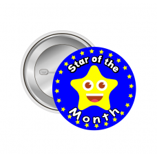 Star of the Month İngilizce Motivasyon Rozeti - 44 mm