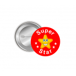 Super Star İngilizce Motivasyon Rozeti - 44 mm