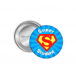 Super Student İngilizce Motivasyon Rozeti - 44 mm