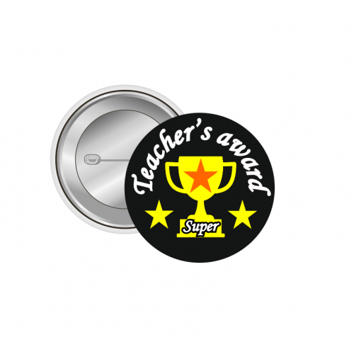 Teacher's Award İngilizce Motivasyon Rozeti - 44 mm