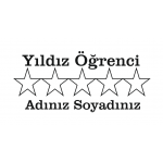 Öğretmen Kaşesi - Yıldız Öğrenci  - (İsme Özel)