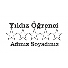 Öğretmen Kaşesi - Yıldız Öğrenci  - (İsme Özel)