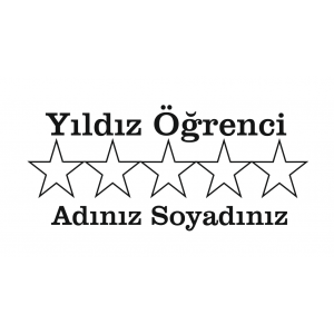 Öğretmen Kaşesi - Yıldız Öğrenci  - (İsme Özel)